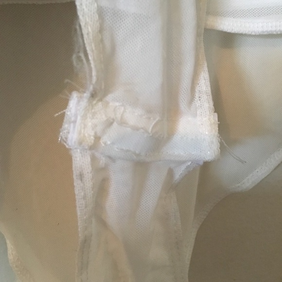 White mesh rib bodysuit size XL - Picture 8 of 9